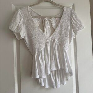 Free People Women's White Blouse